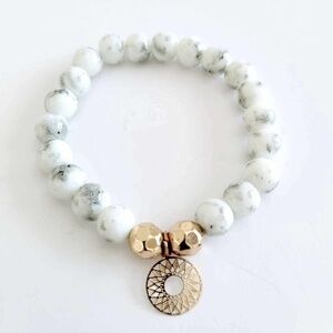 Vintage Howlite Emotional Healing & Balance Charm Bracelet
